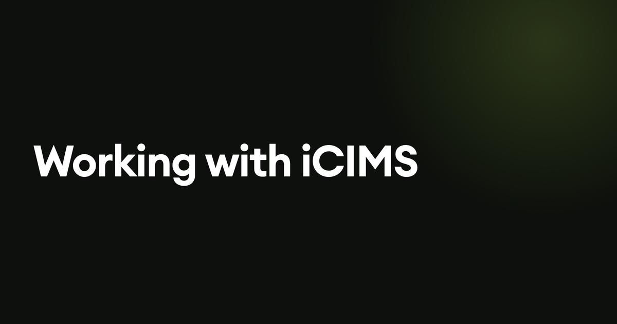 Working with iCIMS
